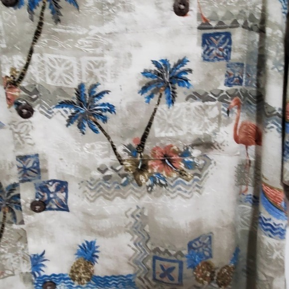 Batik Boy Tropical SS Button Up Shirt Vacation Beach Flamingo Pineapple Men's XL - Picture 8 of 12